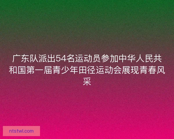 广东队派出54名运动员参加中华人民共和国第一届青少年田径运动会展现青春风采